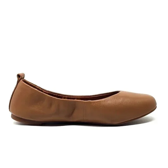 Lucky Brand Emmie Lou Ballet Flats Slip on Tan Leather Shoes Women's Size 5M - Picture 9 of 12